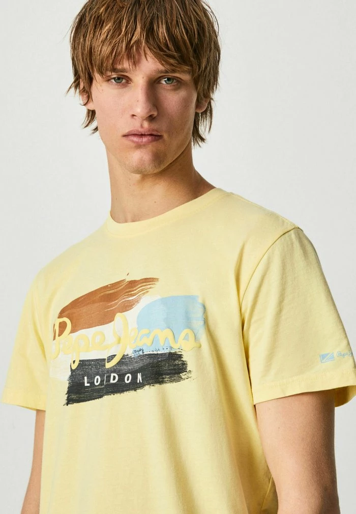 Pepe Jeans AEGIR - T-shirt Imprimé - Fresh Yellow 4 Pepe Jeans AEGIR - T-shirt Imprimé - Fresh Yellow – Image 4
