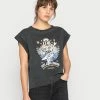 Pepe Jeans CAROLINE - T-shirt Imprimé - Washed Black