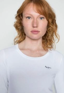 Pepe Jeans AMBERTA - T-shirt à Manches Longues - White -Pepe Jeans Soldes Magasin 04b1ad2ca502476892efe51d42a9f527
