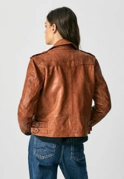 Pepe Jeans MEGAN - Veste En Cuir - Cognac -Pepe Jeans Soldes Magasin 093310d2116e466a9a7dfd13a9725d9f