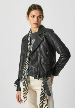 Pepe Jeans FIFY - Veste En Cuir - Black