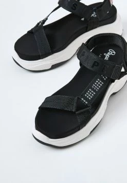 Pepe Jeans GRUB LOGO - Sandales à Plateforme - Black/white -Pepe Jeans Soldes Magasin 0e9a30b3ebcf461081d7dea1882480b7