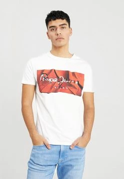 Pepe Jeans RAURY - T-shirt Imprimé - White