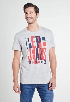 Pepe Jeans DAVY - T-shirt Imprimé - Grau