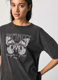 Pepe Jeans T-shirt Imprimé - Black -Pepe Jeans Soldes Magasin 12e6eb61f89541ae81a0fa89e1153adc