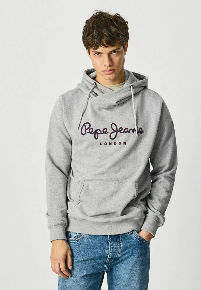 Pepe Jeans GEORGE - Sweat à Capuche - Gris Marl 1 Pepe Jeans GEORGE - Sweat à Capuche - Gris Marl