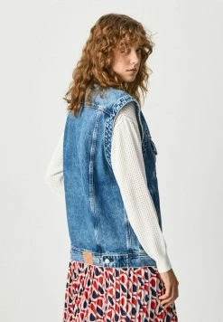 Pepe Jeans ALLY - Veste Sans Manches - Blue Denim -Pepe Jeans Soldes Magasin 1c2102e1ac104a628c1b9cd90caf1cba