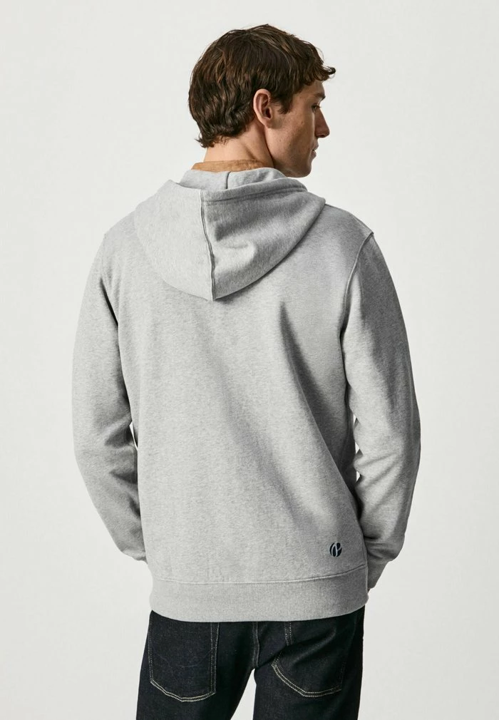 Pepe Jeans GEORGE - Sweat à Capuche Zippé - Gris Marl 3 Pepe Jeans GEORGE - Sweat à Capuche Zippé - Gris Marl – Image 3
