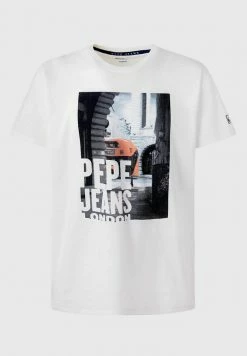 Pepe Jeans ALISTER - T-shirt Imprimé - Blanco -Pepe Jeans Soldes Magasin 20f622936a89419c8d305b2168cca23f