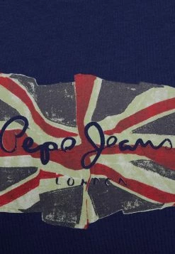 Pepe Jeans FLAG LOGO - T-shirt Imprimé - Midnight -Pepe Jeans Soldes Magasin 247b1405cdd645989e7cc1384457b7a8