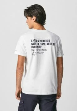 Pepe Jeans ALEJO - T-shirt Imprimé - Blanco -Pepe Jeans Soldes Magasin 266ffb1b19ea49d6a7a0d5f55859d58d