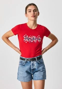Pepe Jeans BEGO - T-shirt Imprimé - Red