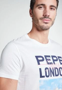 Pepe Jeans MANU - T-shirt Imprimé - Weiß -Pepe Jeans Soldes Magasin 2777d9551c504406bd12f65e0f266b2f