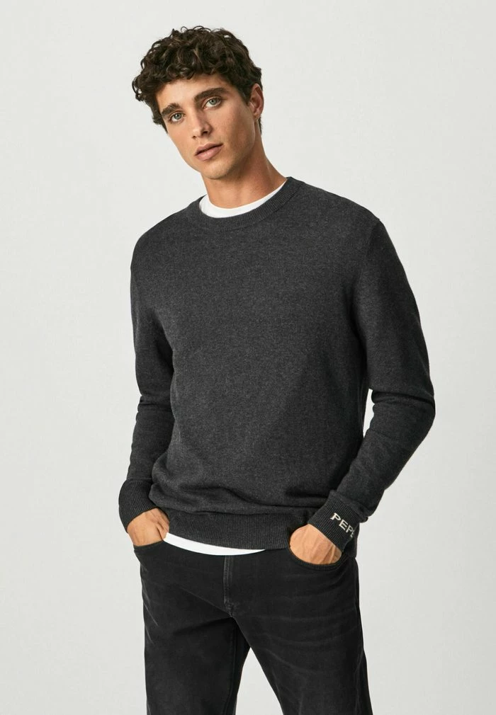 Pepe Jeans ANDRE - Pullover - Dark Grey Marl 1 Pepe Jeans ANDRE - Pullover - Dark Grey Marl