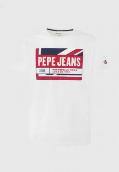 Pepe Jeans ADELARD - T-shirt Imprimé - Blanco -Pepe Jeans Soldes Magasin 2e1db002fe2d458394fb443202efa7fb
