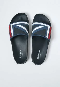 Pepe Jeans SLIDER FLAG - Chaussons - Azul Marino -Pepe Jeans Soldes Magasin 308abb8d2eab4e69baa75a28220d287f