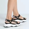 Pepe Jeans GRUB LOGO - Sandales à Plateforme - Black/white