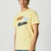 Pepe Jeans AEGIR - T-shirt Imprimé - Fresh Yellow
