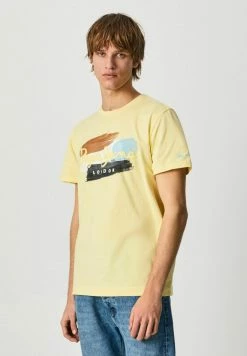 Pepe Jeans AEGIR - T-shirt Imprimé - Fresh Yellow