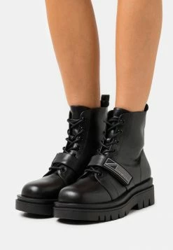 Pepe Jeans ENFIELD FLAG - Bottines à Plateau - Black