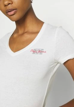 Pepe Jeans T-shirt Basique - Off White -Pepe Jeans Soldes Magasin 361806c901e3442b86aba34775fede0d