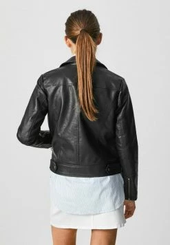 Pepe Jeans FANIA - Veste En Similicuir - Black -Pepe Jeans Soldes Magasin 36c327fbc5eb48aeaf3185c278c93eff