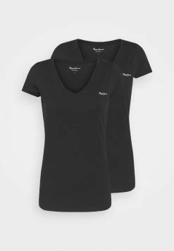 Pepe Jeans BEA 2 PACK - T-shirt Basique - Black -Pepe Jeans Soldes Magasin 3aa87a6662ef4eeaaac26d82514b06f9