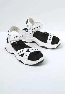 Pepe Jeans GRUB STAR - Sandales Compensées - Blanco -Pepe Jeans Soldes Magasin 3c269d0ca410474bb606f44f36a9905b
