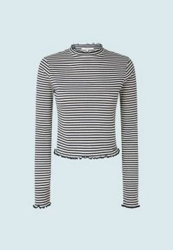 Pepe Jeans WALLY - T-shirt à Manches Longues - Black / White -Pepe Jeans Soldes Magasin 3e09f72774734620aba706e49c78d458