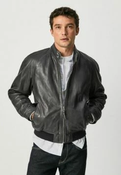 Pepe Jeans MOSES - Veste En Cuir - Dark Blue