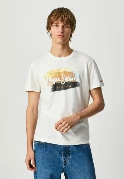 Pepe Jeans AEGIR - T-shirt Imprimé - White