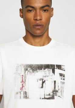 Pepe Jeans CROOKE - T-shirt Imprimé - White -Pepe Jeans Soldes Magasin 4719e53a408946d9876700312773fc2e