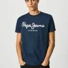 Pepe Jeans ORIGINAL STRETCH - T-shirt Imprimé - Azul Marino