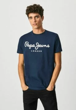 Pepe Jeans ORIGINAL STRETCH - T-shirt Imprimé - Azul Marino