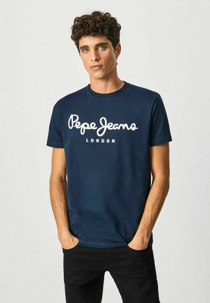 Pepe Jeans ORIGINAL STRETCH - T-shirt Imprimé - Azul Marino 1 Pepe Jeans ORIGINAL STRETCH - T-shirt Imprimé - Azul Marino