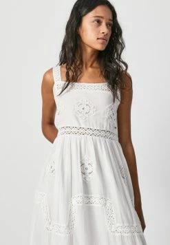 Pepe Jeans LOYCE - Robe Longue - Off White -Pepe Jeans Soldes Magasin 4b873f9848fc4f55b6c81a7ea95dbad7