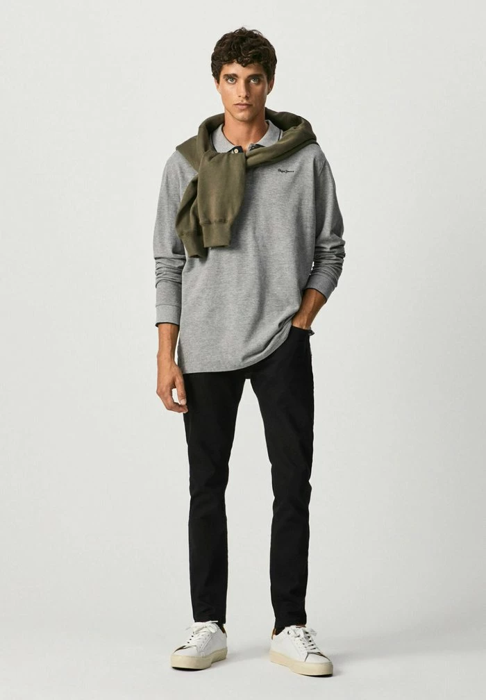 Pepe Jeans LUCAS L/S - Polo - Gris Marl 2 Pepe Jeans LUCAS L/S - Polo - Gris Marl – Image 2
