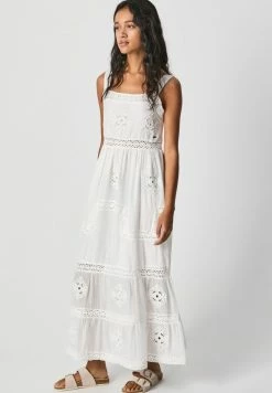 Pepe Jeans LOYCE - Robe Longue - Off White