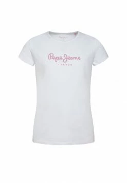 Pepe Jeans HANA GLITTER - T-shirt Imprimé - White