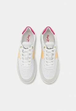 Pepe Jeans BAXTER COLORS - Baskets Basses - White -Pepe Jeans Soldes Magasin 4fafd102a41a46759136671358afb0b3