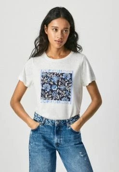 Pepe Jeans ANDREA - T-shirt Imprimé - Blanco