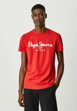 Pepe Jeans ORIGINAL STRETCH - T-shirt Imprimé - Red