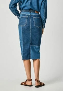 Pepe Jeans PIPERBLUES - Jupe Crayon - Bluedenim -Pepe Jeans Soldes Magasin 553abe6a3e974927ae881557a92c9cc2