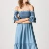 Pepe Jeans LIBBY - Robe Longue - Blue