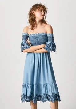 Pepe Jeans LIBBY - Robe Longue - Blue