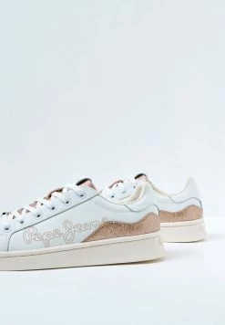 Pepe Jeans MILTON MIX - Baskets Basses - White -Pepe Jeans Soldes Magasin 5c5ee1f79384459f917966bb50914807
