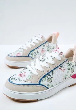Pepe Jeans BAXTER FLOWERS - Baskets Basses - Blanco Off -Pepe Jeans Soldes Magasin 60702fb809f2462ead866368adc37859