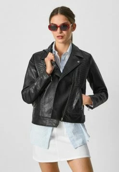 Pepe Jeans FANIA - Veste En Similicuir - Black