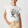 Pepe Jeans CAROLINE - T-shirt Imprimé - Blanco