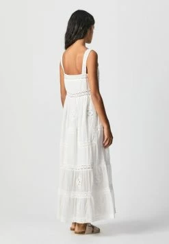 Pepe Jeans LOYCE - Robe Longue - Off White -Pepe Jeans Soldes Magasin 6821ac943c4f4c5dbc8a8599e5d1c4f9